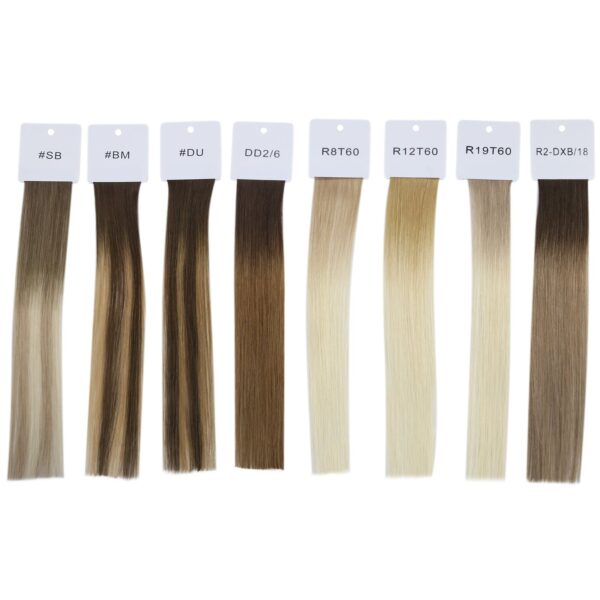 V Light Raw Virgin Human Bulk Hair Salon Swatch Colour Ring - 35 Shades - Image 5