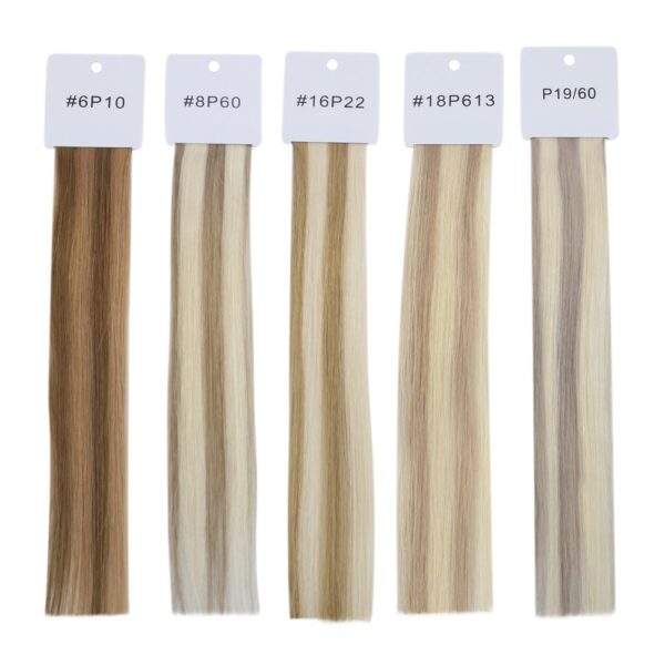 V Light Raw Virgin Human Bulk Hair Salon Swatch Colour Ring - 35 Shades - Image 6