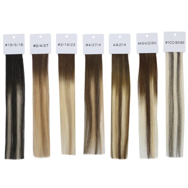 V Light Raw Virgin Human Bulk Hair Salon Swatch Colour Ring - 35 Shades - Image 2